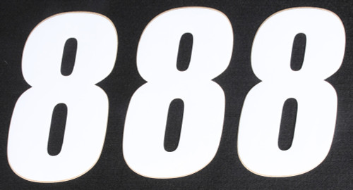 D-Cor 45-16-8 Number 8 White 6" 3/Pk