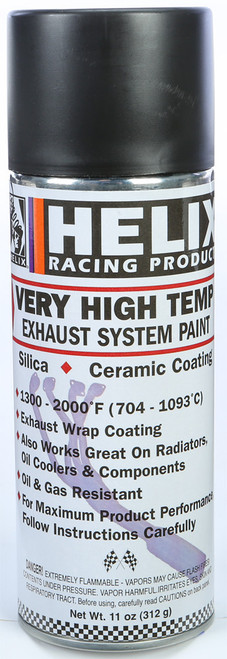 Helix Very High Temp Exhaust System Paint Flat Black 11Oz 165-1020 Helix Very High Temp Exhaust System Paint Flat Black 11Oz 165-1020