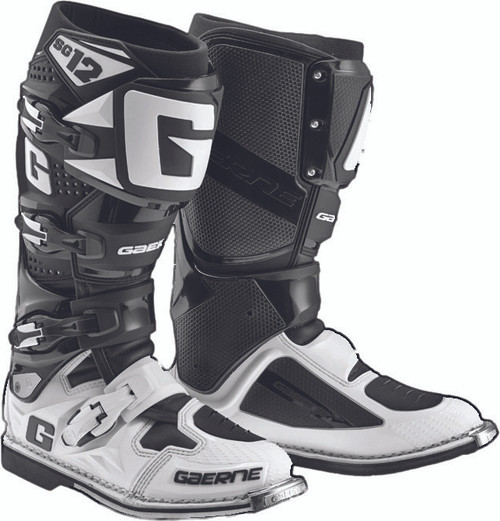 Gaerne Sg-12 Boots Black/White Sz 10 2174-014-010 Gaerne Sg-12 Boots Black/White Sz 10 2174-014-010