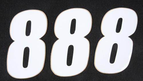 D-Cor Number 8 White 4" 3/Pk 45-14-8 D-Cor Number 8 White 4" 3/Pk 45-14-8