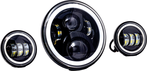 Letric Lighting Co Llc-Lhk-7Bh 7" Led Hdlgt Kit Blk Halo W/ Mnt Adapter