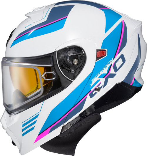 Scorpion Exo 93-1025-Sd Exo-Gt930 Cold Weather Helmet Modulus Wht/Blu Lg (Dual Pane)