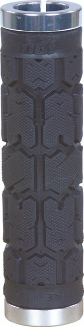 Odi Rogue No Flange Lock-On Grips Black/Silver 130Mm L31Rgb-S Odi Rogue No Flange Lock-On Grips Black/Silver 130Mm L31Rgb-S