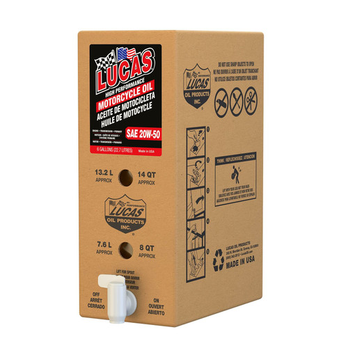 Lucas 18032 High Perf Min Engine Oil 4T 20W50 6Gal Box