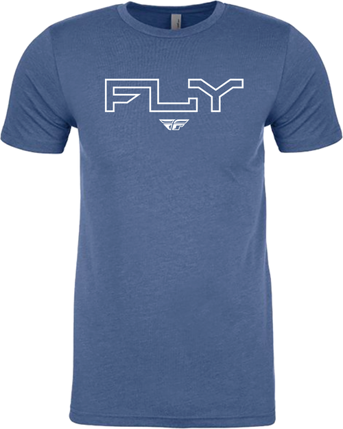 Fly Racing Fly Edge Tee Cool Blue Heather Md 354-0310M