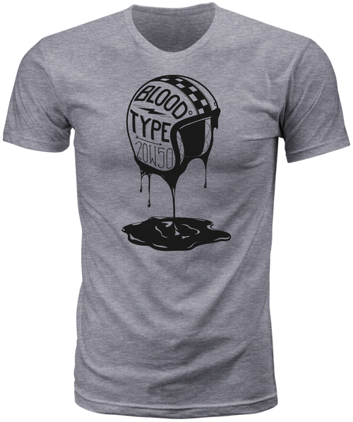 Highway 21 Blood Type Tee Heather Sm #6331 489-1926~2