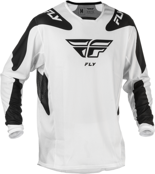 Fly Racing Kinetic Mesh Sym Jersey White/Black 2X 379-3102X