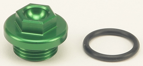 Works Oil Filler Plug Green 24-198