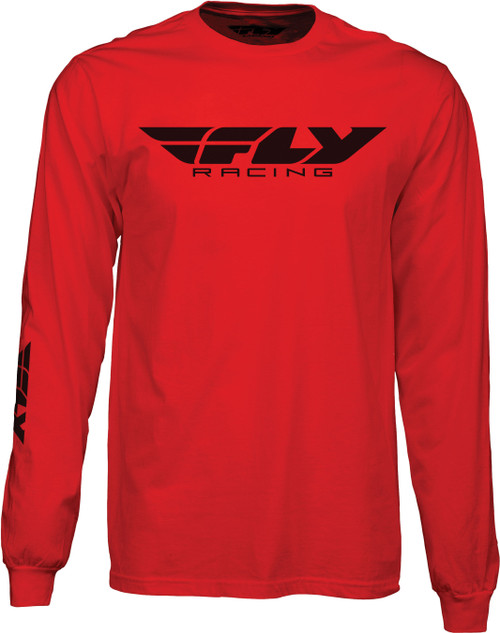 Fly Racing 352-4148L Fly Corporate L/S Tee Red Lg