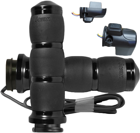 Avon Air-96-F24-Ht Velvet Air Heated Black Twist Grip