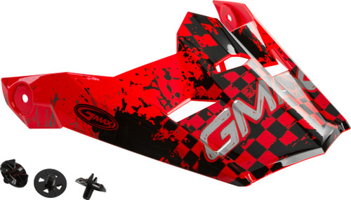 Gmax G046914 Visor W/Screws Anim8 Mx-46Y Anim8 Red/Black/Silver Ys-Yl