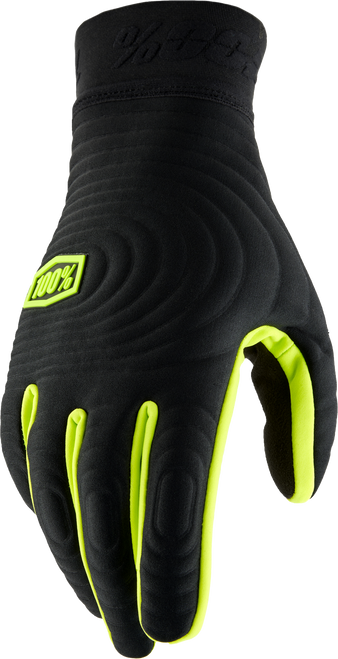 100% Brisker Xtreme Gloves Black/Fluo Yellow Xl 10030-00004