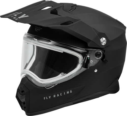 Fly Racing 73-31366S Trekker Cw Solid Helmet Elec Shld Matte Black Sm