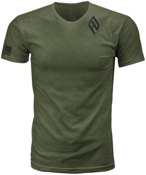 Harddrive 800-02083X Harddrive Emblem Tee Olive Green/Black 3X