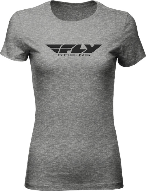 Fly Racing 356-0363X Women'S Fly Corporate Tee Dark Grey Heather Xl