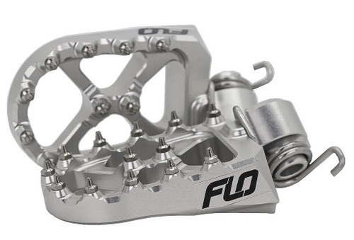 Flo Motorsports Flo Footpeg Low Silver Yam 10Mm Back 12Mm Down Low-793S