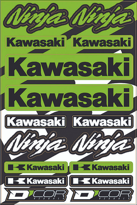 D-Cor Kawasaki Street Decal Sheet 40-20-102