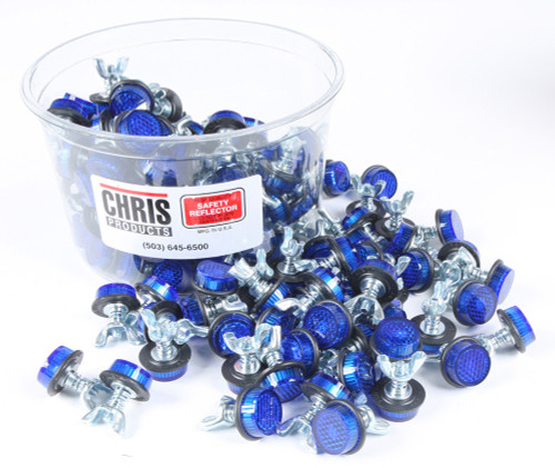 Chris Products Ch150B Mini-Reflectors Blue 150/Pk