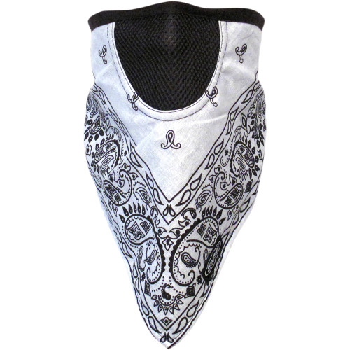 Schampa & Dirt Skins Facefit Facemask - White Paisley Fmv-208 Schampa & Dirt Skins Facefit Facemask - White Paisley Fmv-208