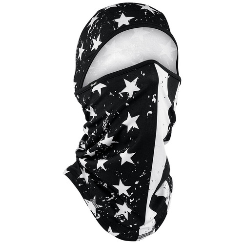 Zan Sportflex Series Convertible Balaclava Black & White Flag Wb4L091 Zan Sportflex Series Convertible Balaclava Black & White Flag Wb4L091