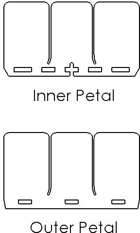 Moto Tassinari 3P883R-M Vforce 3 Replacement Petals