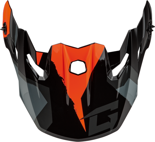Gmax G096012 Mx-96 Splinter Visor W/Screws Black/Orange