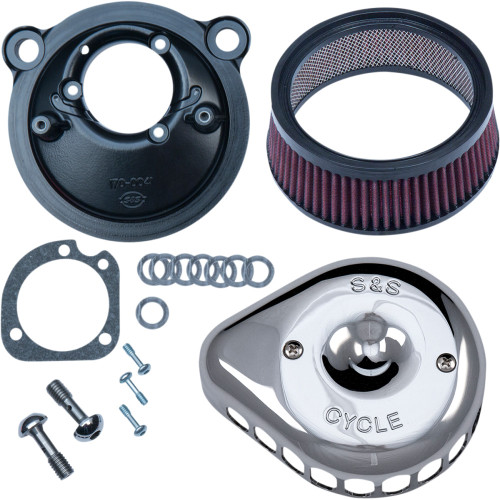 S&S Cycle Mini Teardrop Stealth Air Cleaner Kit - Chrome 170-0439C S&S Cycle Mini Teardrop Stealth Air Cleaner Kit - Chrome 170-0439C
