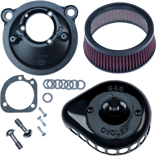S&S Cycle Mini Teardrop Stealth Air Cleaner Kit - Gloss Black 170-0440C S&S Cycle Mini Teardrop Stealth Air Cleaner Kit - Gloss Black 170-0440C