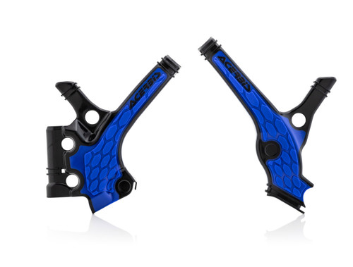 Acerbis X-Grip Frame Guards Black/Blue Yam 2736391004 Acerbis X-Grip Frame Guards Black/Blue Yam 2736391004