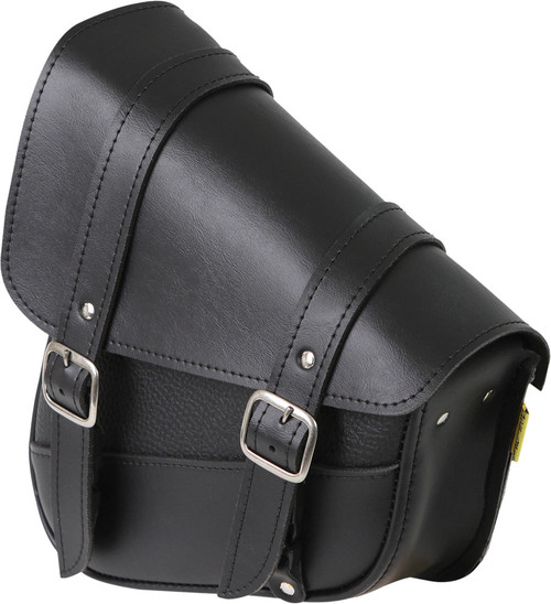 Willie & Max 59776-00 Syn Leather Swingarm Bag 10.5"X11.5"X4.5" Black