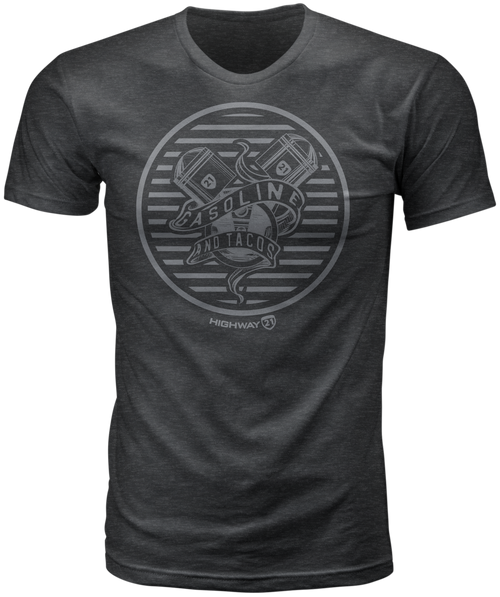 Highway 21 489-2000S Gasoline Tee Charcoal Sm