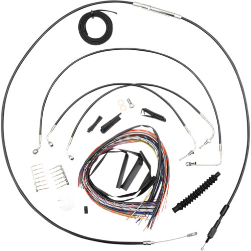 La Choppers Handlebar Cable/Brake Line Kit - Complete - 18" - 20" Handlebars - Black Vinyl La-8154Kt2-19B La Choppers Handlebar Cable/Brake Line Kit - Complete - 18" - 20" Handlebars - Black Vinyl La-8154Kt2-19B