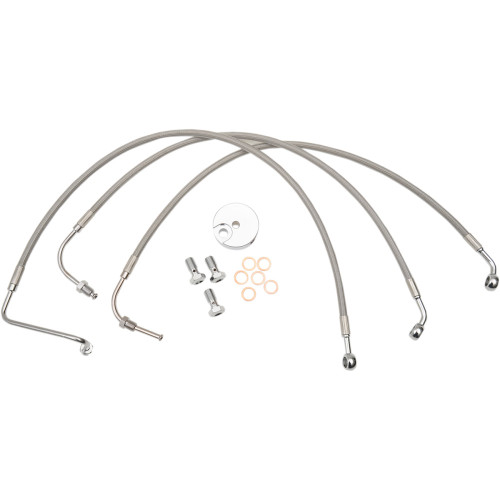 La Choppers Brake Lines - 15" - 17" Ape Hanger Handlebars - Stainless Steel La-8005B16 La Choppers Brake Lines - 15" - 17" Ape Hanger Handlebars - Stainless Steel La-8005B16