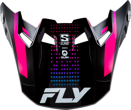 Fly Racing 73-4478 Formula S Carbn Protocol Visor Black Carbon/Blue/Pink Yl/Sm