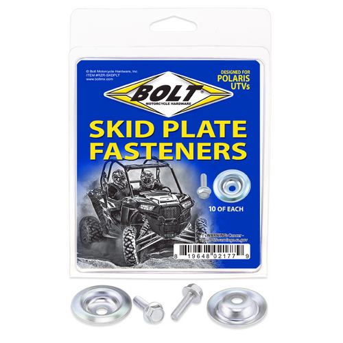 Bolt Rzr-Skdplt Utv Skid Plate Fasteners Skid Plate Washer/Bolt 10 Ea