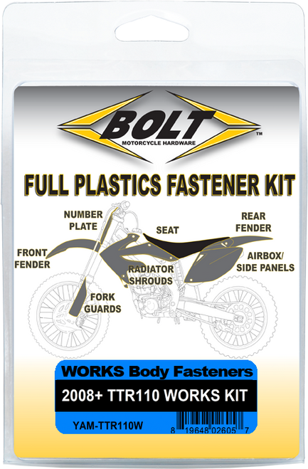 Bolt Yam-Ttr110W Works Body Work Fastener Kit Yam Ttr110
