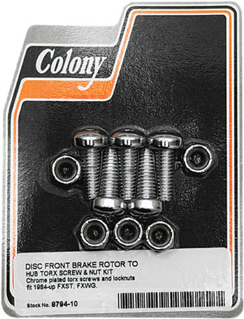 Colony Machine Brake Rotor Hardware Front Torx Screw Kit 8794-10 Colony Machine Brake Rotor Hardware Front Torx Screw Kit 8794-10