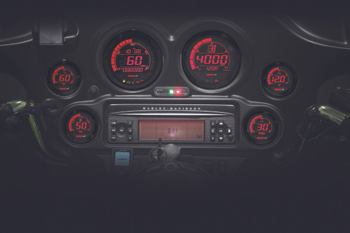 Koso Ba050903 Digital Gauge Cluster Black Bezel 04-13 Flht And Fltr