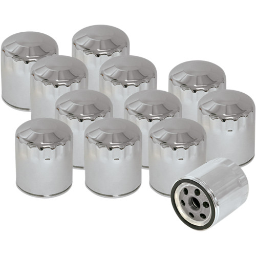 S&S Cycle Oil Filters - Chrome - 12-Pack 310-0240 S&S Cycle Oil Filters - Chrome - 12-Pack 310-0240