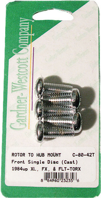 Gardnerwestcott Front Brake Rotor Torx Torx Buttonhead Chrm 84-Up C-80-42T Gardnerwestcott Front Brake Rotor Torx Torx Buttonhead Chrm 84-Up C-80-42T
