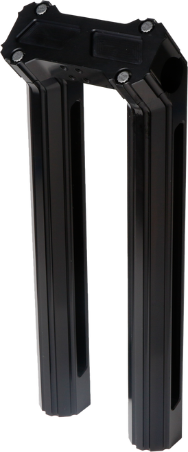 Hofmann Designs H/D Billet Risers 12" Black Kickback Hdb-1014B