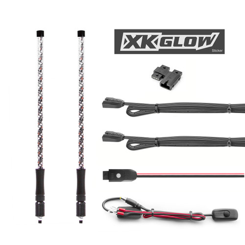 Xk Glow 2 Pc 32" Whip With Dual Mode Dash Controller Xk-Whipc-Adv-Dm Xk Glow 2 Pc 32" Whip With Dual Mode Dash Controller Xk-Whipc-Adv-Dm