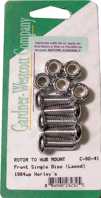 Gardnerwestcott Front Brake Rotor Allen Bolts 84-Up All Laced Wheels C-80-41 Gardnerwestcott Front Brake Rotor Allen Bolts 84-Up All Laced Wheels C-80-41