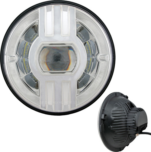Cyron Headlight 7" Beast 2 Chrome W/Driving Light Abig7B2-C