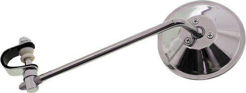 Emgo 20-06804 Round Clamp-On Mirror Silver 4"