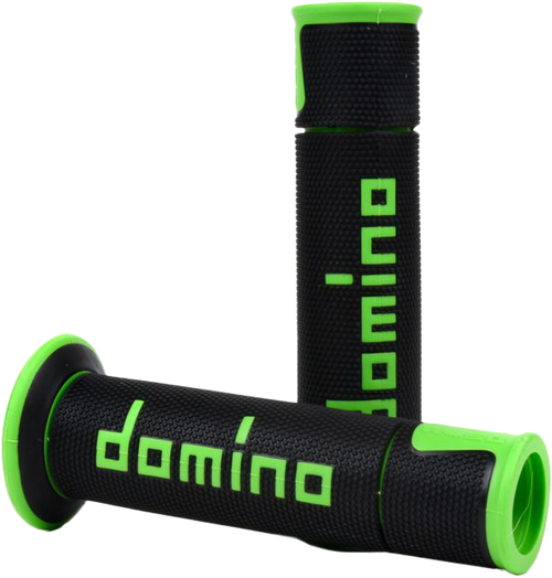 Domino Racing A45041C4044B7-0 A450 Road Racing Grips Green/Black Pair