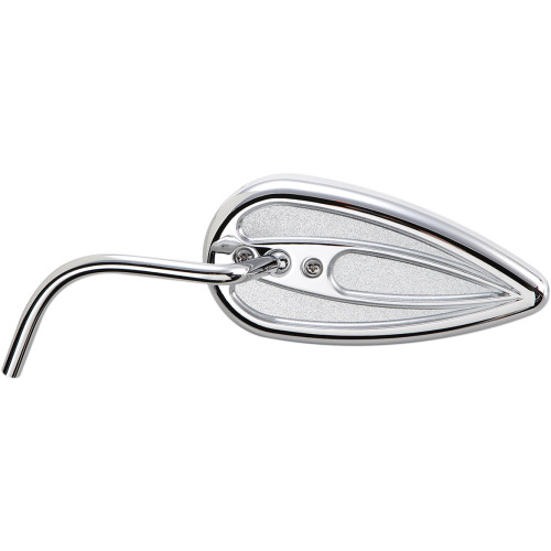 Arlen Ness Mirror - Side View - Teardrop - Chrome - Left 13-035 Arlen Ness Mirror - Side View - Teardrop - Chrome - Left 13-035