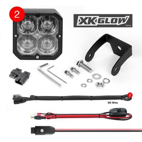 Xk Glow Xk065001-S-Kit 20W Rgb Pod Lights Spot Beam Pr