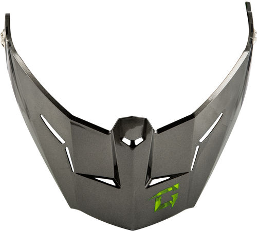 Gmax G074154 Md-74 Visor W/Screws Striker Blk/Silver/Green Metal