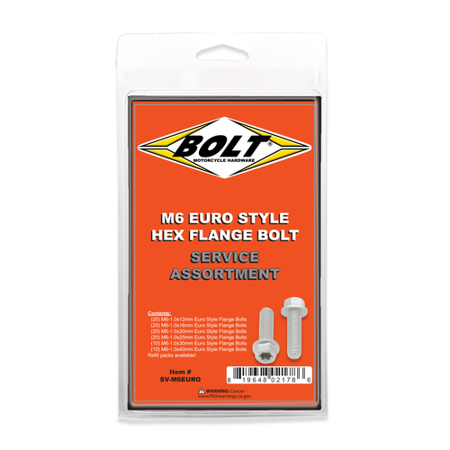 Bolt M6 Euro Torx Flange Bolt Assortment 100 Piece Kit Sv-M6Euro